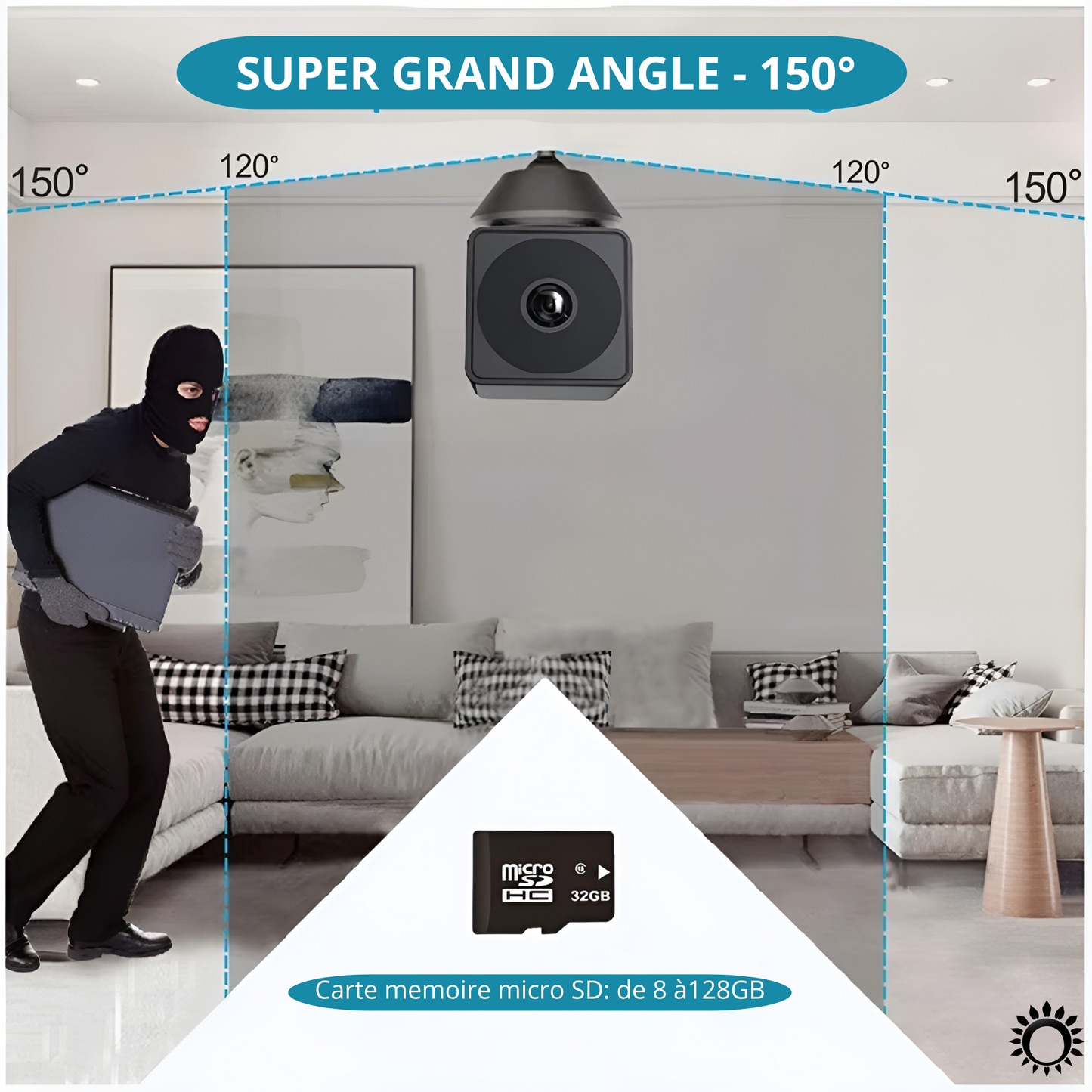 New Mini Caméra Wi-Fi 1080p Q16